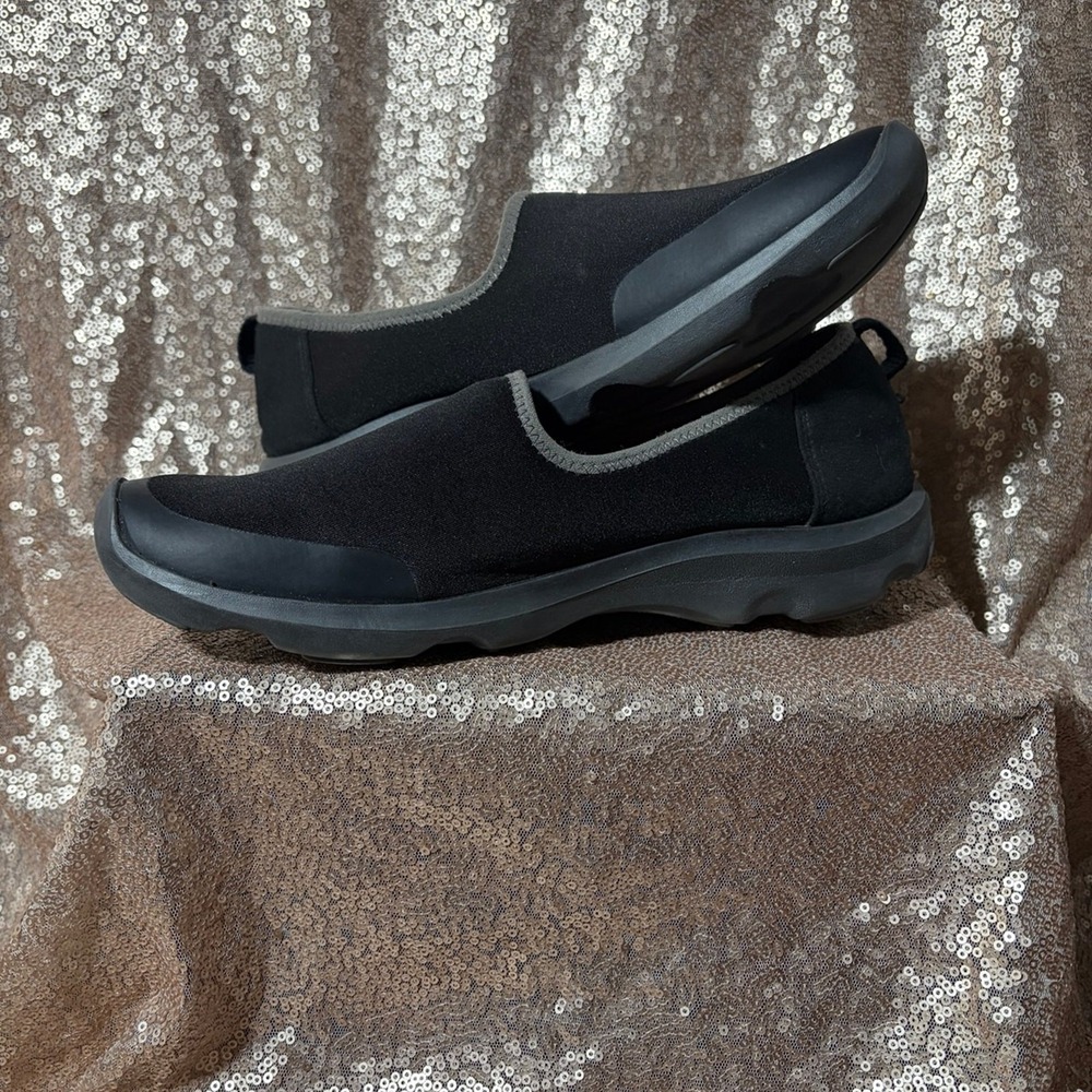 Crocs Busy Day Shoes Black W Red Insole Women's Size 10